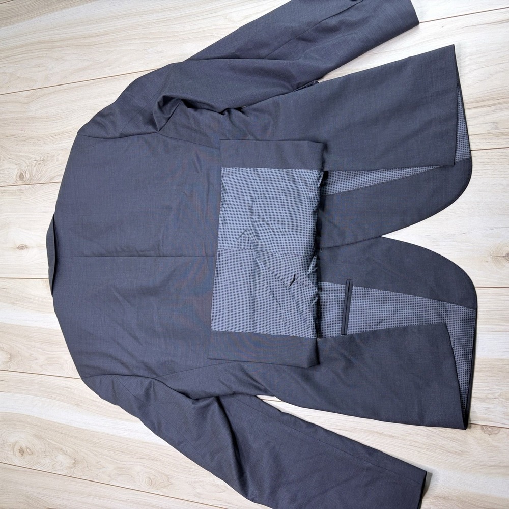 Hugo Boss Men's Super 120 100% Wool Birdseye Suit Gray Size 42R 36x32 - Picture 12 of 16